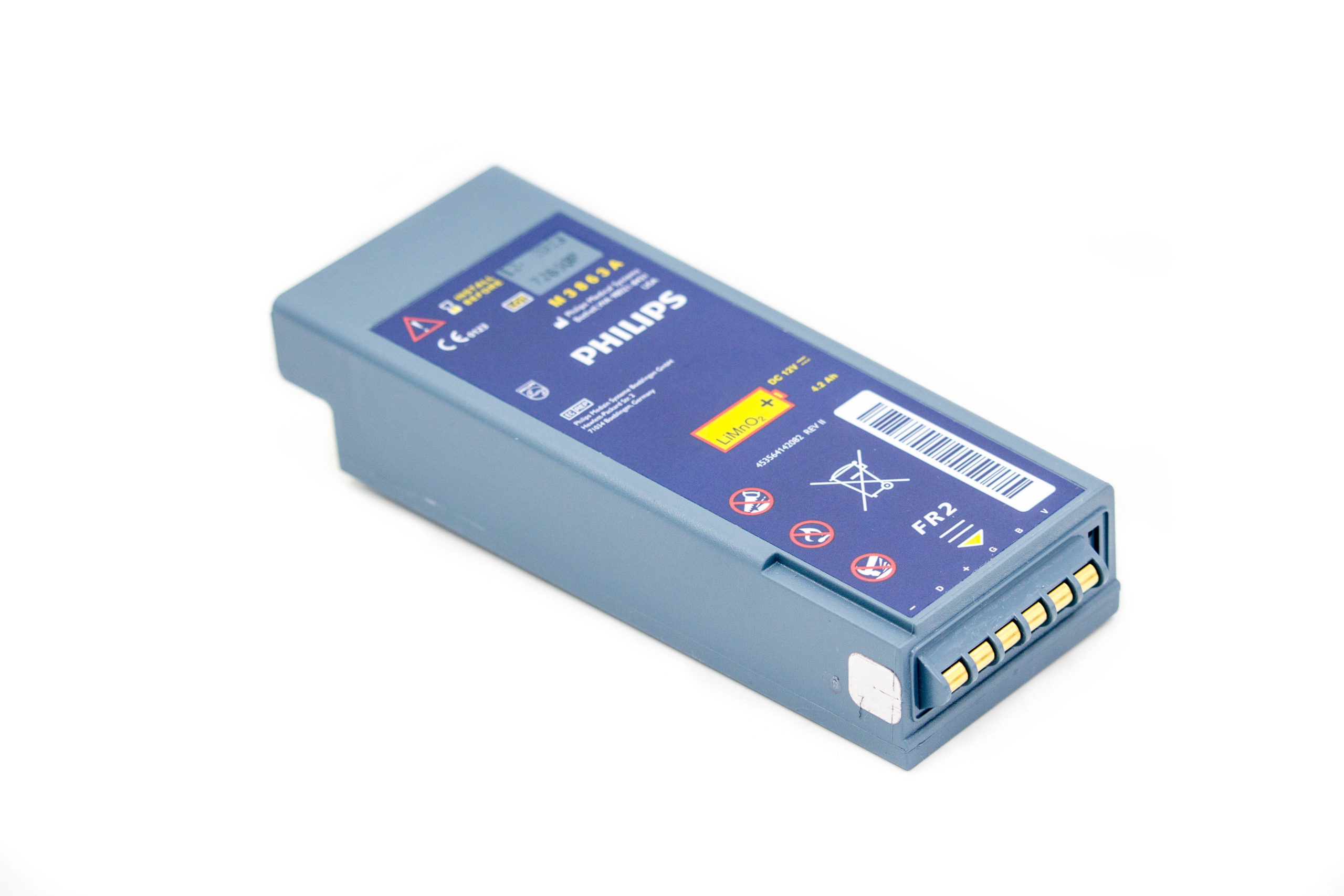 Langzeit-Batterie für Philips AED FR & FR2- M3863A  ResQ-Care - dein  Online Shop für medizinische Geräte