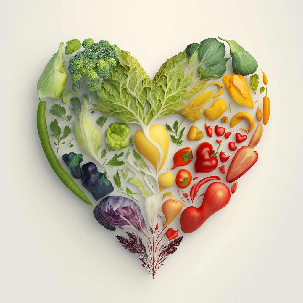 Ein Herz, das wie Gemüse aussieht.